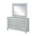 Rosdorf Park Kenansville 6 Drawer 62" W Chest w/ Mirror Wood in Brown/Gray | 78.5 H x 62 W x 18 D in | Wayfair D27E0891BFC346DE8A168EE66BFC7A0C