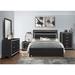 Latitude Run® 5-2_Enriqueta Black LED Panel Storage Bedroom Set Wood in Black/Brown | 61.81 W x 66.54 D in | Wayfair