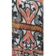 Ladies Scarf Gorgeous Black White & Orange Abstract Patterned Square Scarf/Shawl With Fringe