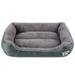 Rectangle Washable Dog Bed Warming Comfortable Square Pet Bed Simple Design Style Durable Dog Crate Bed for Medium Large Dogs