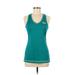 FILA Active Tank Top: Teal Color Block Activewear - Women's Size Medium