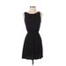 Ann Taylor LOFT Casual Dress - A-Line: Black Stars Dresses - Women's Size 2X-Small