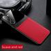 Mantto for Galaxy S20 FE Case Hybrid Stylish Classic Shell Back Luxury Premium Leather Shockproof+Glass Glossy Protection Soft TPU Bumper Case For Samsung Galaxy S20 FE 6.5 inches-Red