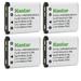 Kastar Li-42B Battery 4-Pack Replacement for Pandigital Handheld Scanner PANSCN10XX S8X1103 S8X1102