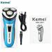 JUNWELL 2 in 1 Shaver KM-2801 Blue Battery 4D Razor Wet & Dry Razor Electric Razor Men s Razor for Shaving Husband Dad