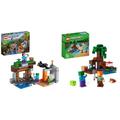 LEGO 21166 Minecraft Die verlassene Mine Bauset & 21240 Minecraft Das Sumpfabenteuer Set, Spielzeug mit Figuren mit Alex- und Zombie-Figuren im Biom, Geburtstagsgeschenk für Kinder ab 8 Jahren