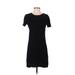 DKNY Casual Dress - Shift: Black Solid Dresses - Women's Size Small