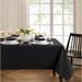 Latitude Run® Brosh Solid Texture Water & Stain Resistant 52 x 52 Square Polyester Tablecloth Polyester in Black | 52 W x 52 D in | Wayfair