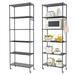 Rebrilliant Luanni 68.9" H x 21.26" W x 11.42" D Shelving Rack Wire/Metal in Black | 68.9 H x 21.26 W x 11.42 D in | Wayfair