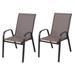 Latitude Run® Stacking Patio Dining Armchair Metal in Brown | 36 H x 22 W x 29 D in | Wayfair C9522F28A3AE4D9E9A054D381506D874