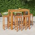 vidaXL 7 Piece Patio Dining Set Solid Wood Acacia