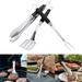 Outdoor Camping BBQ Stainless Steel Combination Barbecue Three-piece Accessories Picnic Barbecue Tool Fork Shovel Clip