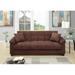 Ucloveria Storage Couch 1pc Futon Sofa w Pillows Adjustable Sofa Microfiber Couch Plush