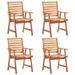 Aibecy Patio Dining Chairs 4 pcs Solid Acacia Wood