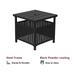 Kadyn Steel Bistro Dining Table Outdoor Leisure Coffee Table with Umbrella Hole Square Umbrella Table for Garden Black