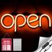 Flashing LED Neon Open Sign Light for Business with Switch - Orange