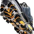 Non Slip Gripper Spike 19 Teeth Claws Micro Spikes Footwear Ice Traction System Crampons Non-Slip Safe Non-Slip Shoe Cover Climbing Accessories Outdoor (Color : 19tooth Black L)