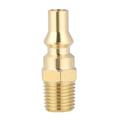 Propane Quick Regulator Brass 1/4 Inch Quick Gas Propane Quick Regulator Connector Kit Shutoff Connector for Outdoor Picnic BBQ Accessories (Golden)