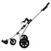 Miumaeov Multi-Functional 3-Wheel Golf Push Cart Foldable Collapsible Lightweight Pushcart with Foot Brake