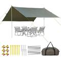 Beach Shade Sun Shelter Windproof Design 10FT*9FT Waterproof Multifunctional Beach Tent Sun Shade for Beach Camping Fishing Backyard and Picnics