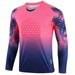 inhzoy Kids Youth Padded Goalkeeper Jersey Football Long Sleeve Goalie Shirts Hot Pink 11-12