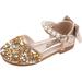 Toddler Baby Girls Sandals Pearl Sequin Rhinestone Bow Princess Shoes Dance Shoes Summer Non Slip Flat