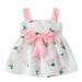 Baby Deals!Toddler Girl Clothes Clearance Toddler Girls Casual Dresses Kids Dresses Clearance Toddler Kids Baby Girls Summer Cute Floral Print Slip Dress Bowknot Princess Dress