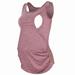 Maternity Shirts with Sayings Summer Maternity Tank Top For Breastfeeding Moms Sleeveless Solid Color Round Neck Button Suitable For Summer 3 Piece Maternity Pajamas