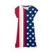 Baby Deals!Toddler Girl Clothes Clearance Toddler Girls Casual Dresses Kids Dresses Clearance Toddler Kids Baby Girls Independence Day Fashion Cute Short Sleeve Star Print Dress