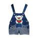 Little Boys Football Pants Toddler Cute Cartoon Jean Summer Children s Pants Baby Jumpsuit Monkey Outfit Suspenders Denim Shorts Boys And Girls Clothes Baby Boy Pants 18-24 Months