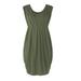 Baycosin Maternity Dress Maternity Clothes Pregnant Women Sleeveless Bodycon Dress Solid Dress