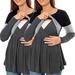 Matching Couples Maternity Shirts Womens Maternity Long Sleeve Crew Neck Color Block Nursed Tops T Shirt For Breastfeeding Pregnancy Clothes 2 Pack Maternity Sweater Dress