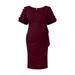 Convertible Dress Maternity Clothes Feeding Dress Supplier Maternity Dress Women Mesh Short Sleeves Trailing Photoshoot Dress And Dress for Women