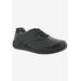 Extra Wide Width Women's Tour Sneaker by Drew in Black Leather (Size 9 1/2 WW)