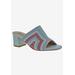 Wide Width Women's Faint Mule by Bellini in Blue Multi Woven (Size 7 W)