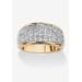 Women's 1.25 Tcw Pave Cubic Zirconia Ring Gold-Plated by PalmBeach Jewelry in Gold (Size 8)