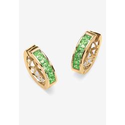 Women's Birthstone Gold-Plated Huggie Earrings by PalmBeach Jewelry in August