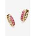 Women's Birthstone Gold-Plated Huggie Earrings by PalmBeach Jewelry in October