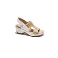 Wide Width Women's Coral Sandal by Hälsa in White Multi (Size 9 W)