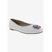 Wide Width Women's Sybil Flat by Bellini in White Smooth (Size 12 W)