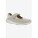 Extra Wide Width Women's Trust Flat by Drew in Ivory Leather (Size 6 1/2 WW)