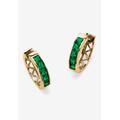 Women's Birthstone Gold-Plated Huggie Earrings by PalmBeach Jewelry in May