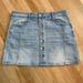 American Eagle Outfitters Skirts | American Eagle Outfitters Size 14 Button Front Light Wash Denim Skirt | Color: Blue | Size: 14