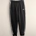 Adidas Bottoms | Adidas Youth Track Three Striped Jogger Black White Pant Xl | Color: Black/Gray | Size: Xlg