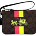 Coach Bags | Coach Signature Neon Horse & Carriage Brown Wristlet Nwt | Color: Pink/Yellow | Size: 7"1"5"