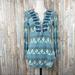 Anthropologie Tops | Anthropologie S Geo Print Sequined Ocotillo Top | Color: Blue | Size: S