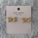 Kate Spade Jewelry | Kate Spade Authentic Textured Bow Stud Earrings. | Color: Gold | Size: Os