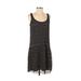 Club Monaco Casual Dress - Mini Scoop Neck Sleeveless: Black Dresses - Women's Size 4