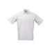 Barfly M60250WHL Metro Edge Brewer Work Shirt w/ Short Sleeves - Poly/Cotton, White, Large