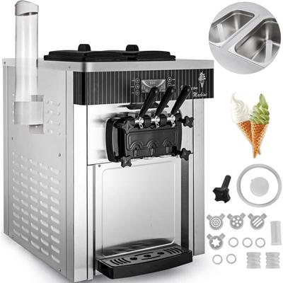 Mophorn - vevor Speiseeisbereiter Weiß Eismaschine 2200 w, 2 x 6 l Desktop Maschine Ice Cream Maker Image